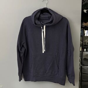 Under Armour Dark Blue Hoodie with White Drawstrings